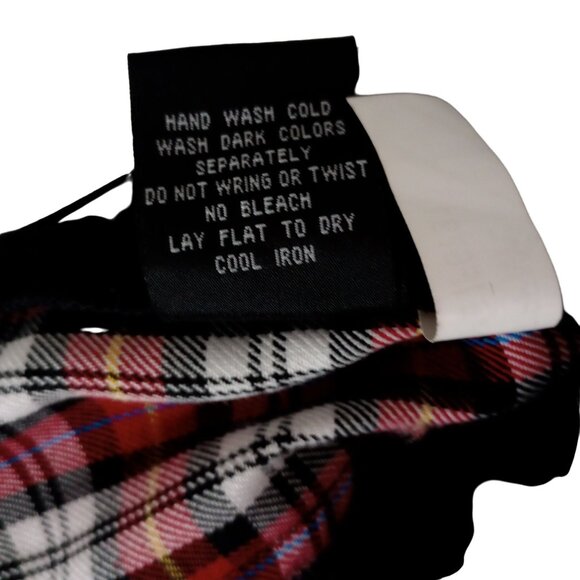 Tripp NYC Corset Halter Top Women's Plaid Red and Black Sz XL Y2K Zipper Goth - Picture 9 of 12